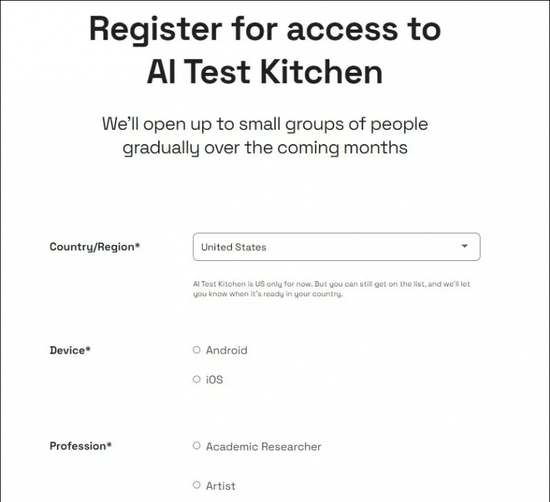   Registrati per lo strumento AI di Google Imagen