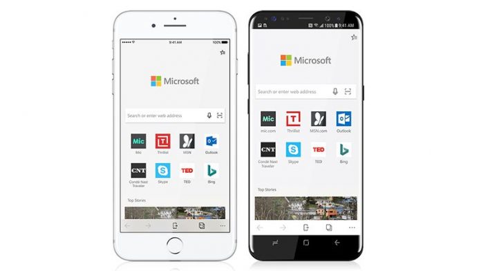 Microsoft Edge tarayıcı artık iOS ve Android için kullanılabilir