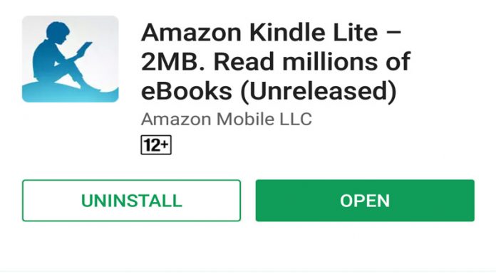 Amazon Kindle Lite 앱 : '읽기를 좋아하는 사람'이 유망 해 보입니다.