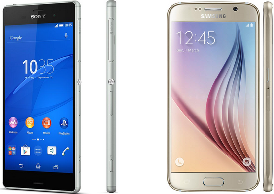 Descripción general de la comparación de Sony Xperia Z3 + VS Samsung Galaxy S6