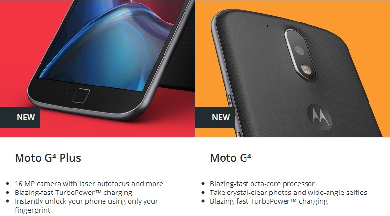 Moto G4 versus Moto G4 Plus