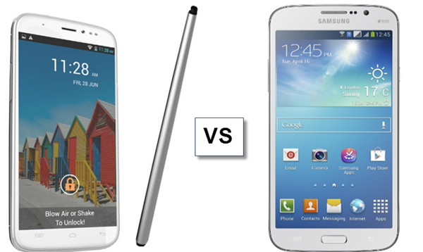 Micromax Canvas Doodle 2 VS Samsung Galaxy Mega 5.8 Vergleich Bewertung