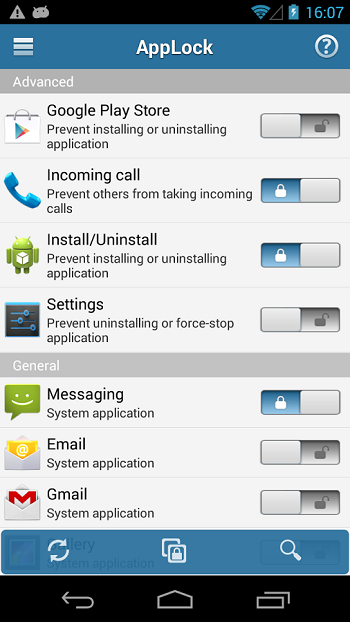 Начини за заключване, защита на приложения на Android, iOS или Windows Phone