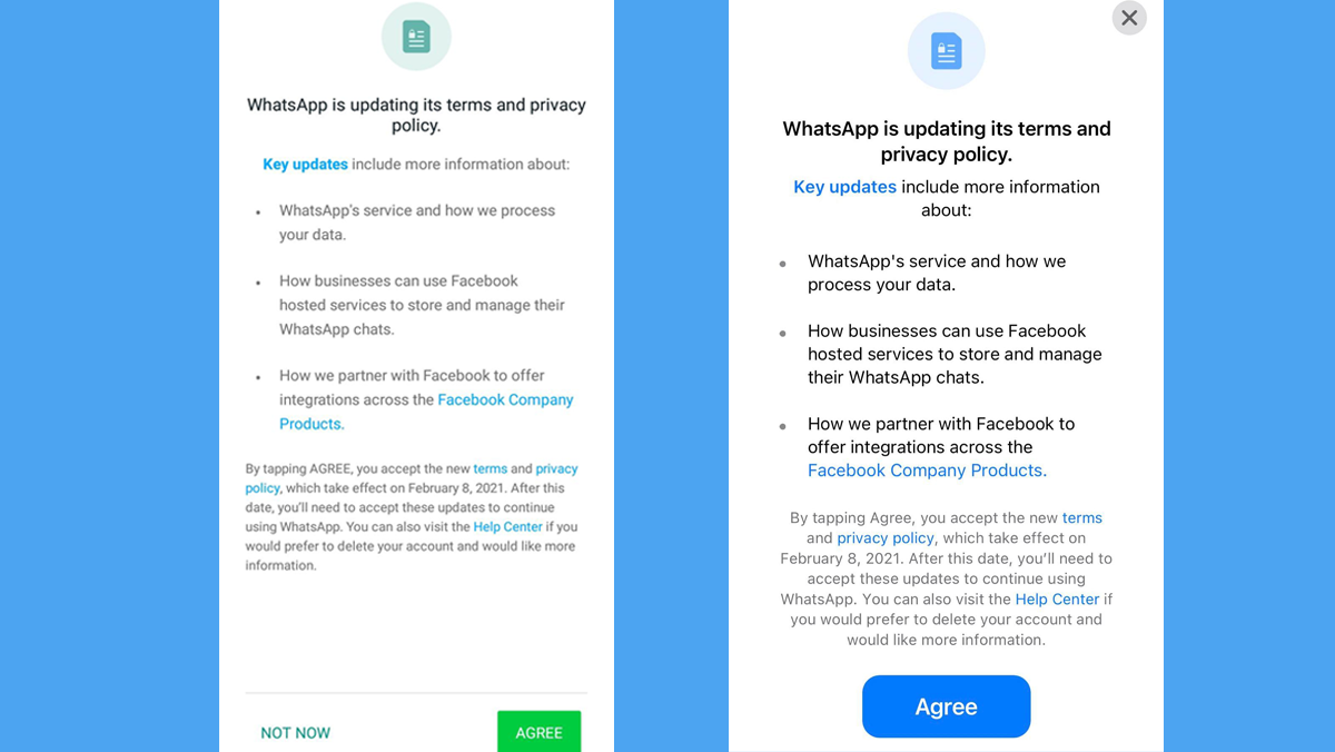 WhatsAppi privaatsuseeskirjade värskendus: WhatsAppi kohta käivad asjad