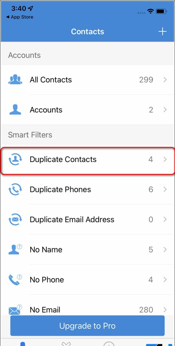   Pagsamahin ang Alisin ang Mga Duplicate na Mga Contact sa iPhone