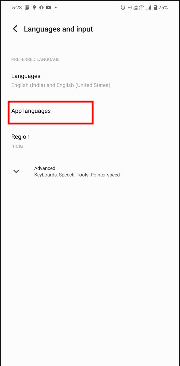   Cambia la lingua dell'app Android Android 13