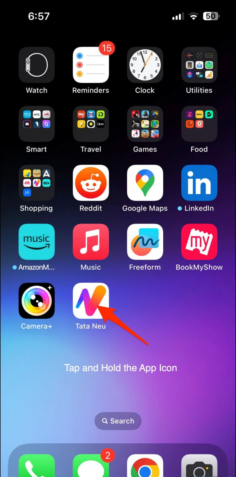   Nascondi la schermata iniziale dell'iPhone delle app