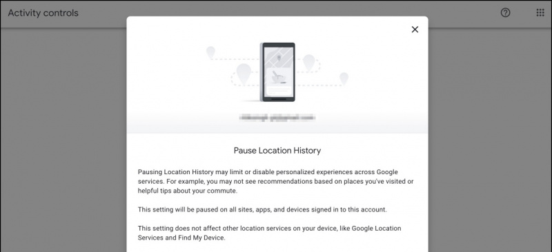   Lumpuhkan Sejarah Lokasi Google