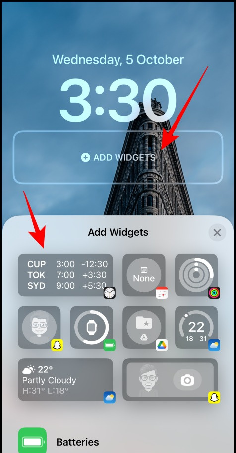   Kohandage iOS 16 lukustuskuva vidinaid