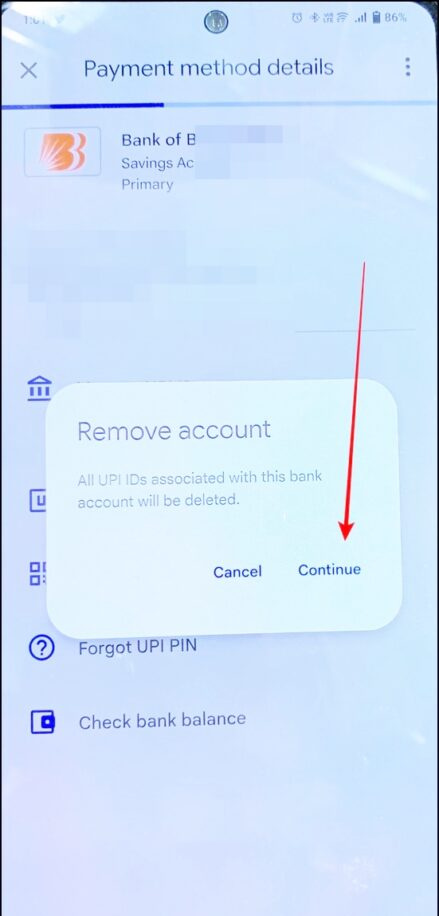   Google Pay में UPI को अक्षम करें