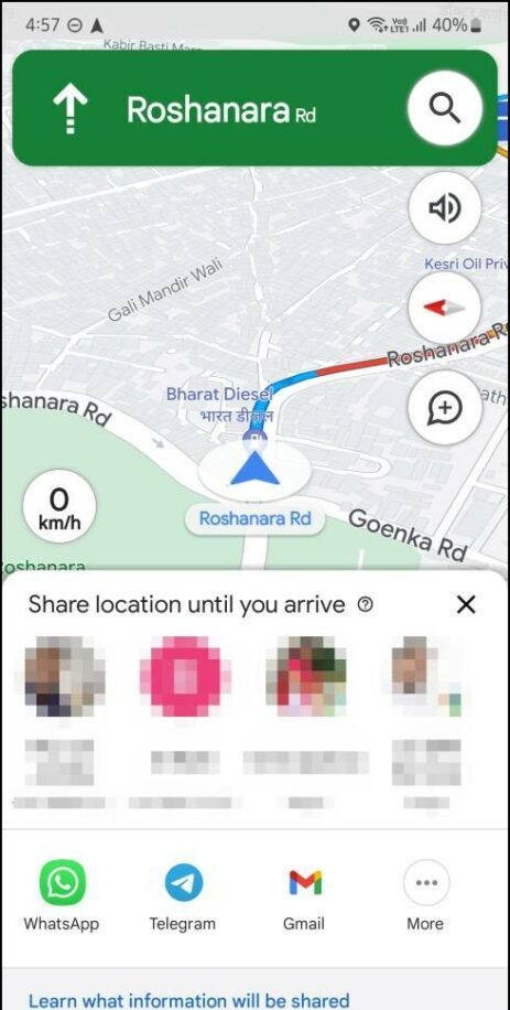   Può't share location