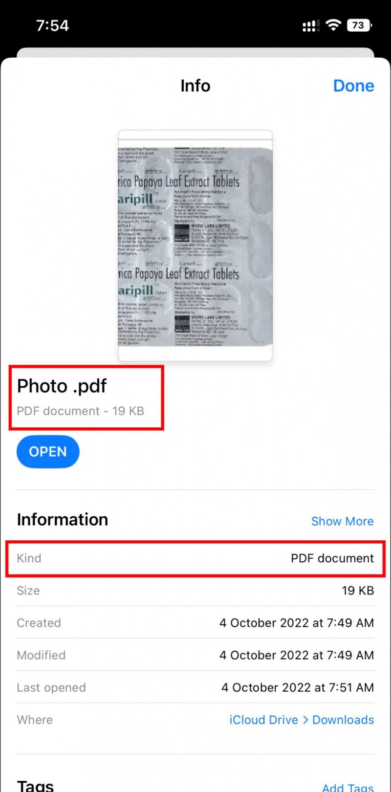   teisendada foto iPhone'is PDF-iks