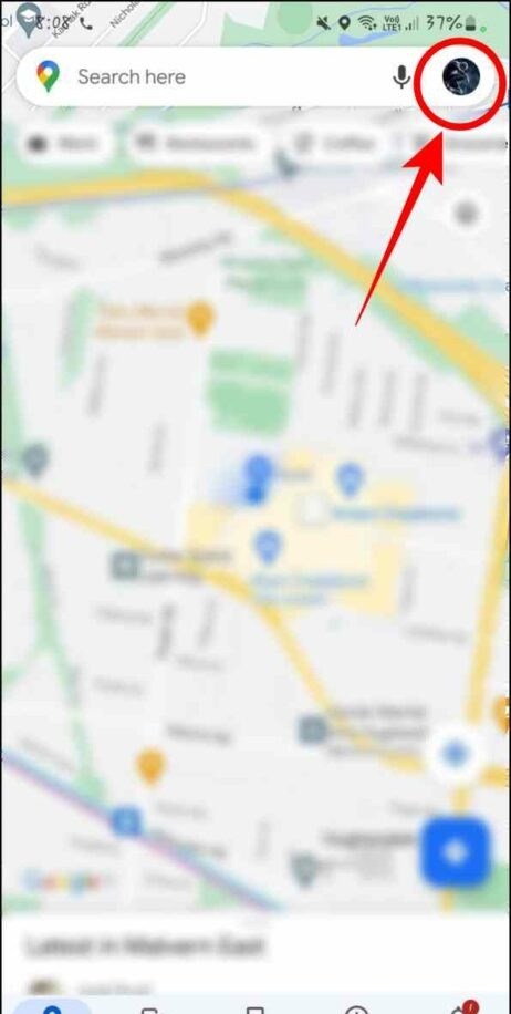   Bagikan lokasi langsung di peta Google