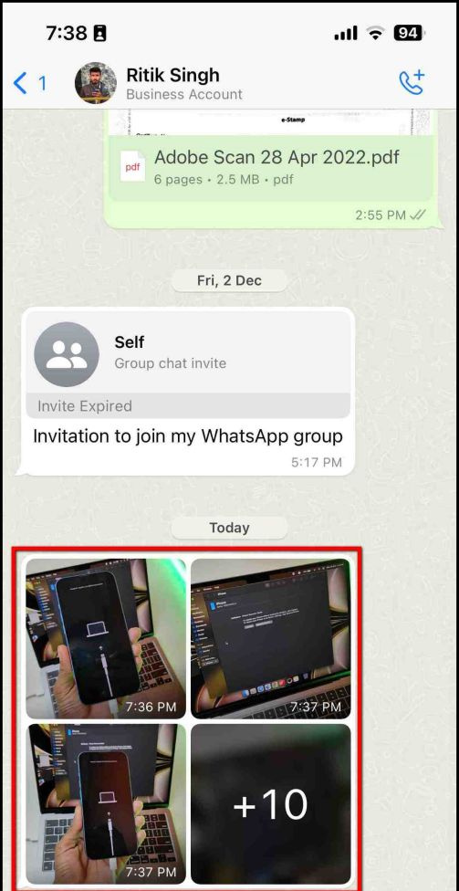   Sposta le foto di WhatsApp da File a Foto su iPhone