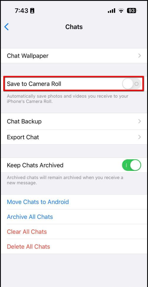   Sposta le foto di WhatsApp da File a Foto su iPhone