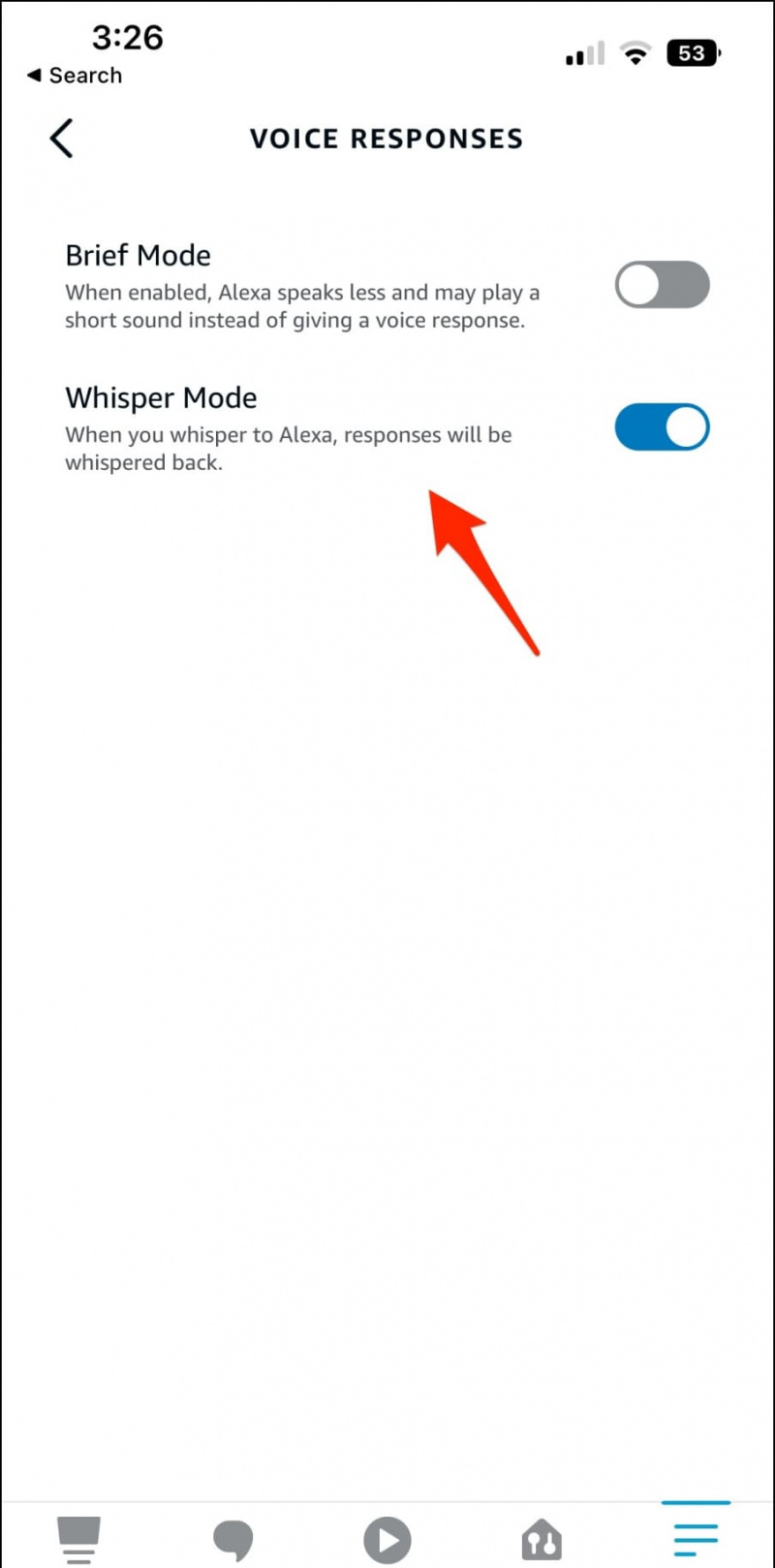   قم بتمكين وضع Whisper على Echo Alexa