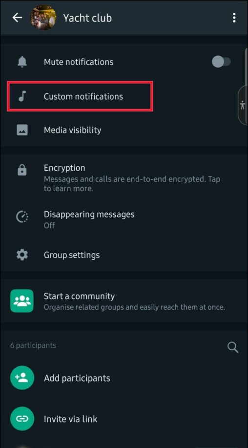   impostare la notifica personalizzata di WhatsApp su Android