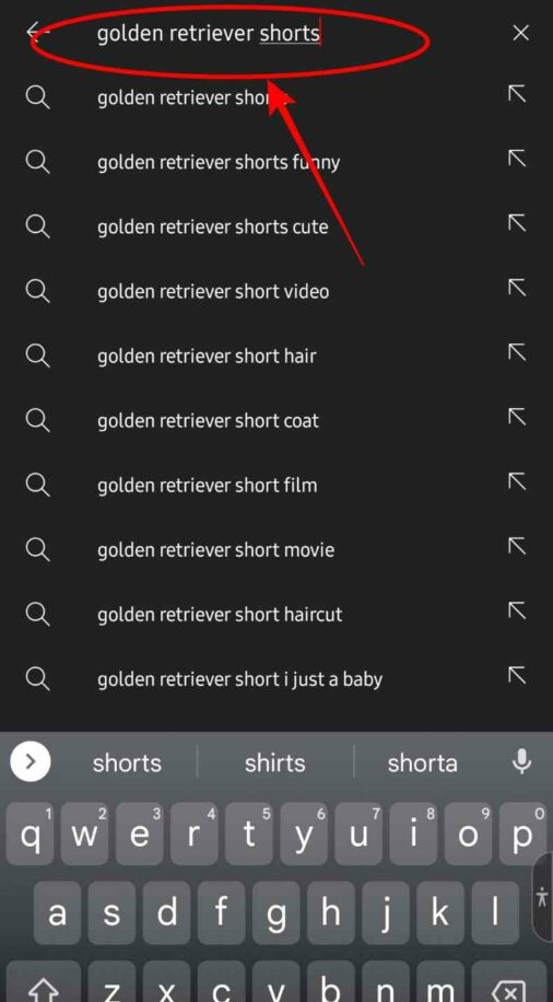   Søk på YouTube Shorts