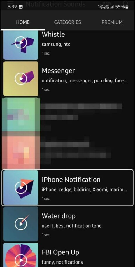   Baguhin ang tunog ng Notification ng App