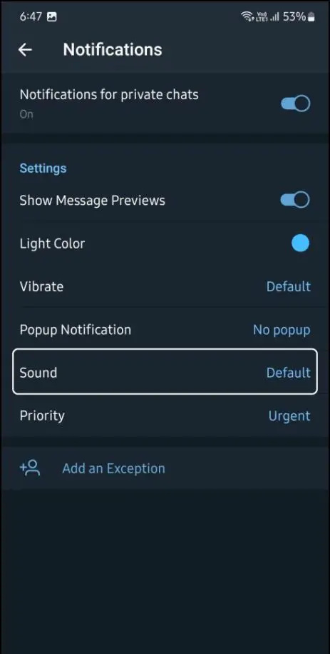   Modifica il suono di notifica dell'app