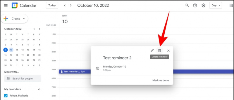   Elimina i promemoria di Google Calendar