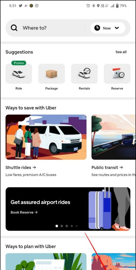   Kongsi Lokasi Peta Google di Uber