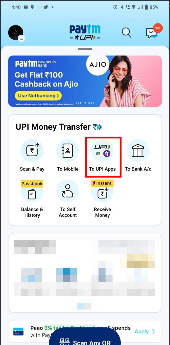   Paytm sa UPI Apps