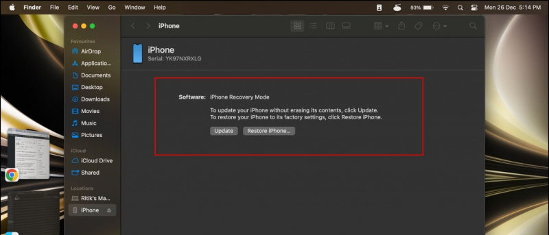   Ripristina lo schermo nero dell'iPhone tramite iTunes