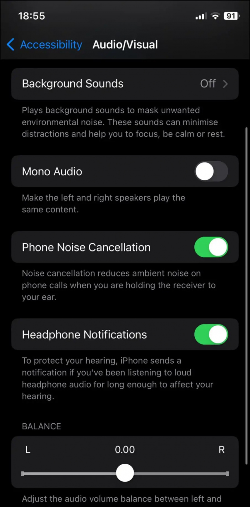   Cancellazione del rumore del telefono su iPhone