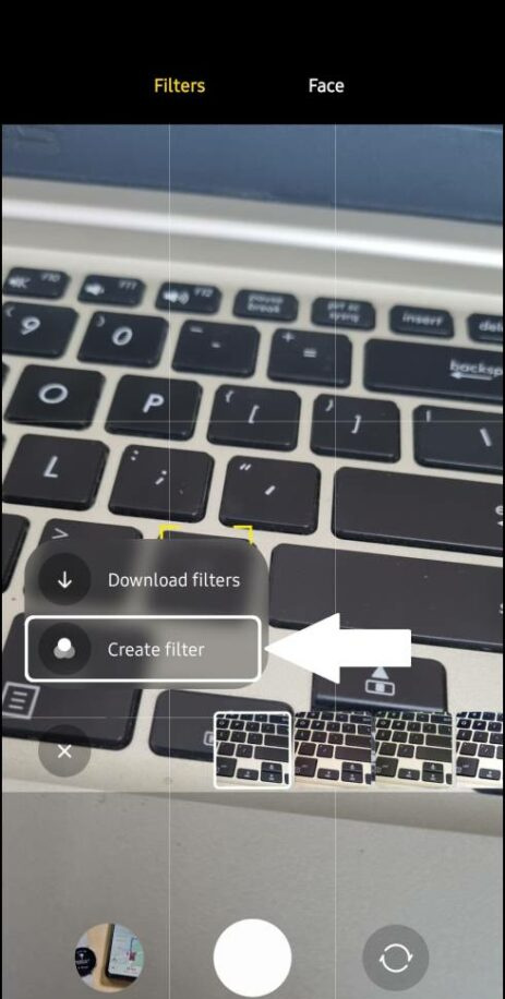   ustvarite filter kamere po meri v One UI 5