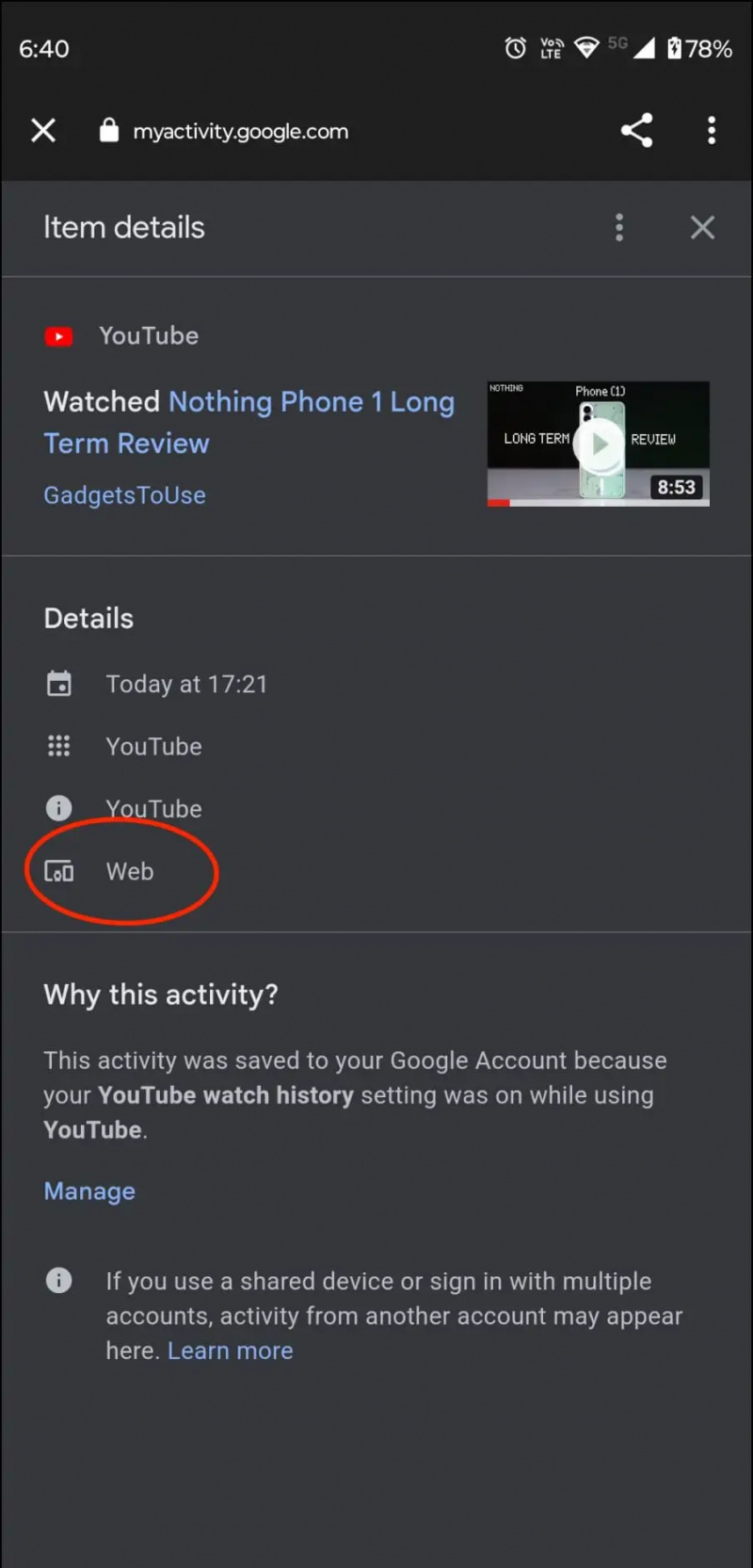   Descubra qual vídeo do YouTube foi reproduzido em qual dispositivo