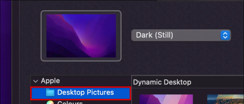   Cambia automaticamente lo sfondo dinamico del Mac