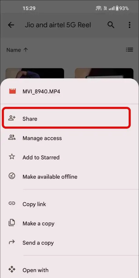   Envia vídeos de Big Files a WhatsApp mitjançant Google Drive