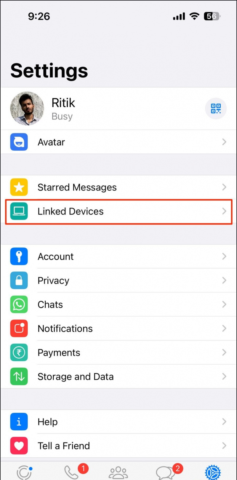   Paut WhatsApp Android ke iPhone