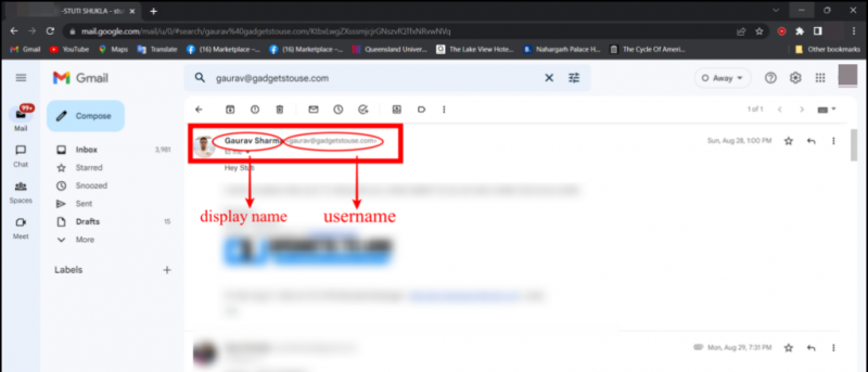   Cambia il tuo nome Gmail