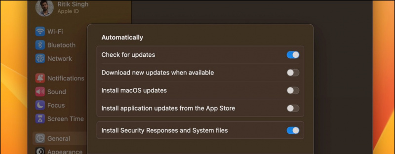  Update ng Software sa Mac OS Ventura