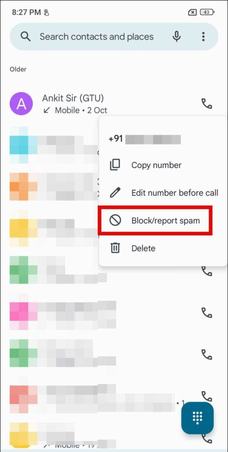   I-block ang mga hindi gustong tawag na SMS sa Android
