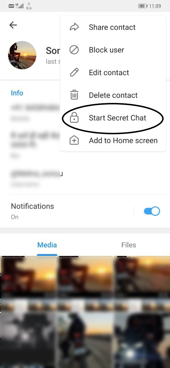 Geheime Chats über Telegramm