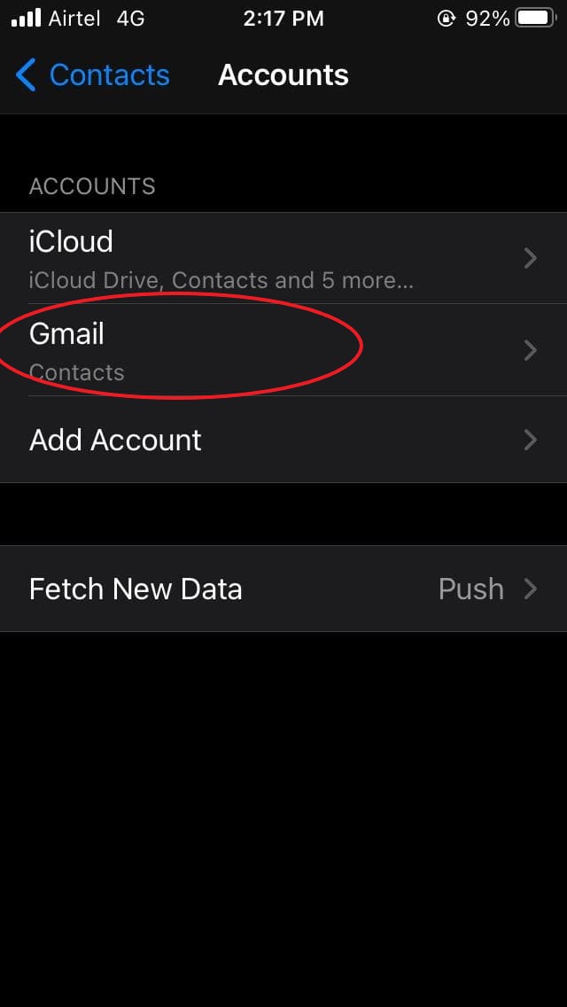 Løs Google Kontakter synkroniseres ikke til iPhone