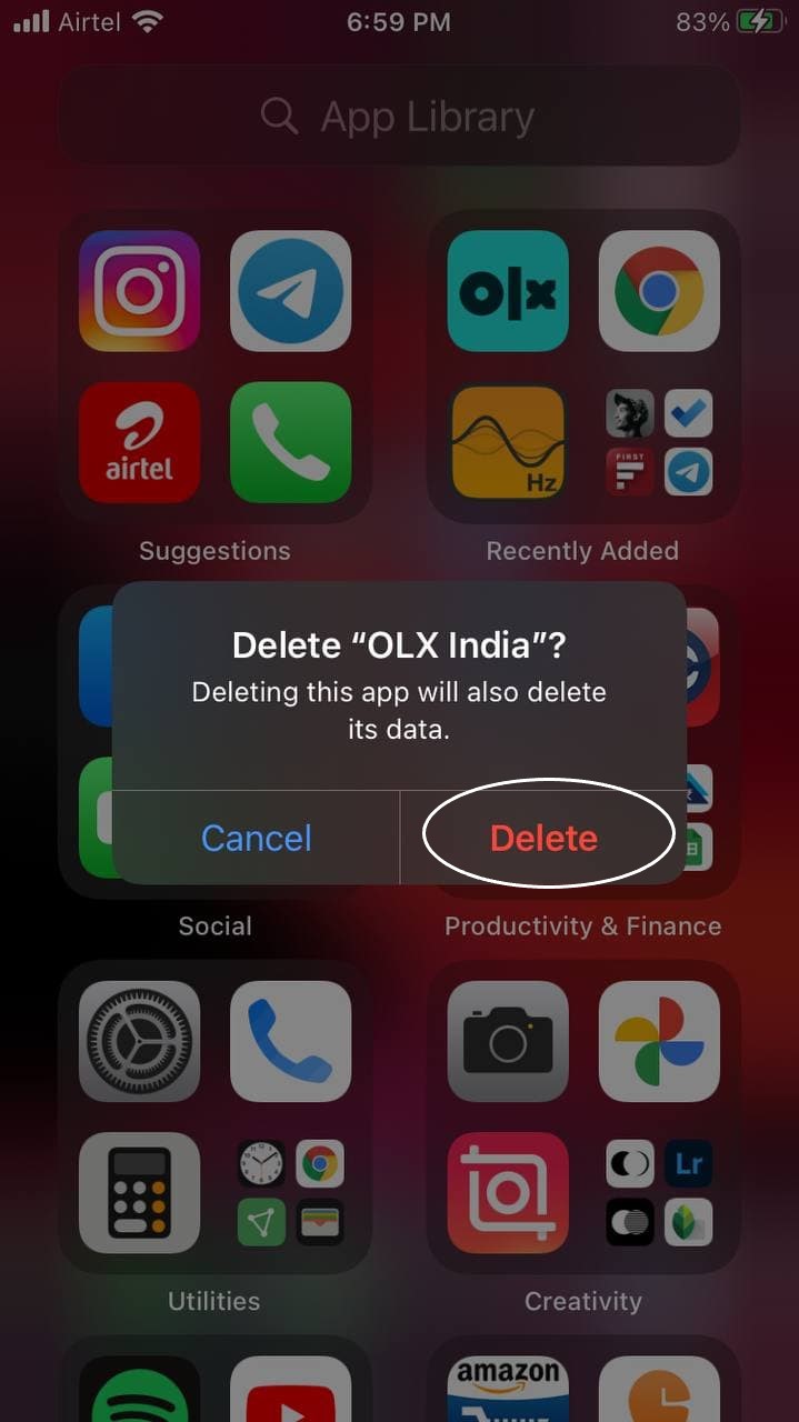 إصلاح غير قادر على إزالة التطبيقات على iOS 14