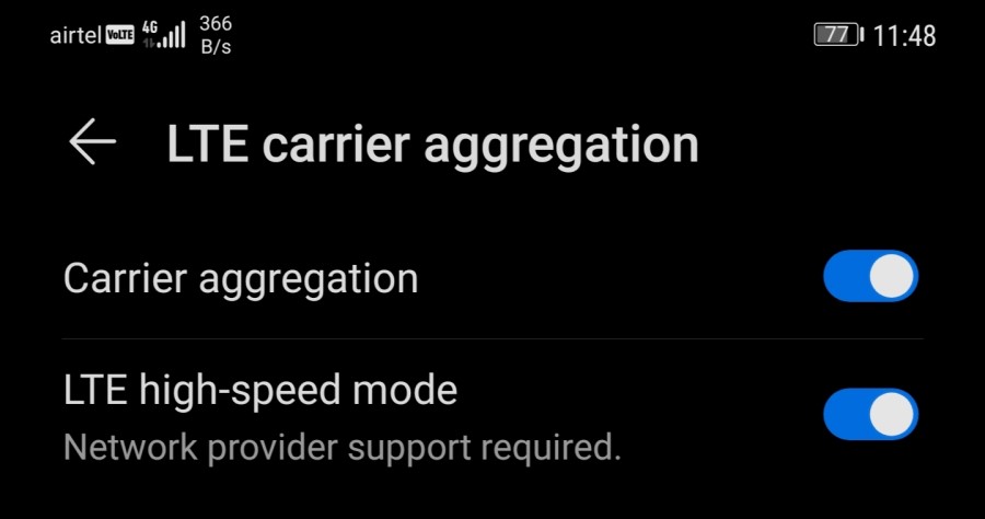 Activeu l'agregació de l'operador al telèfon Android