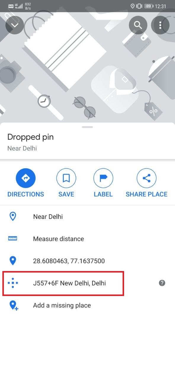Bruk pluss-koder på Google Maps for å dele posisjon