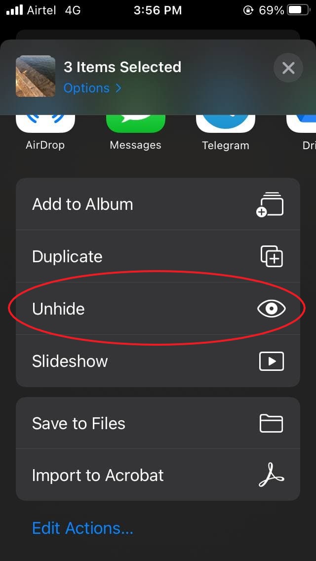 Unhide Foto dan Video Tersembunyi di iOS