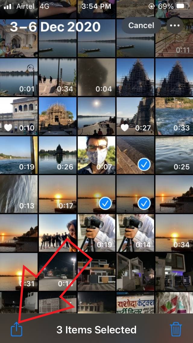 Skjul bilder og videoer på iPhone