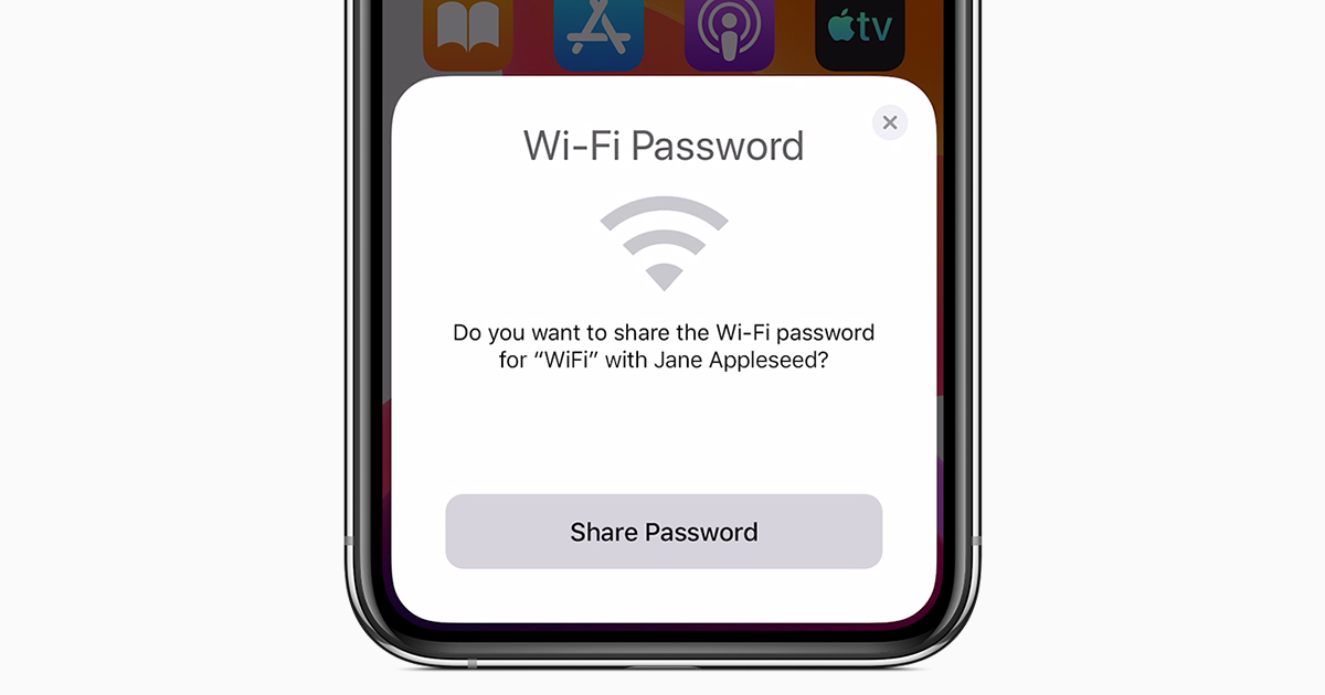 مشاركة كلمة مرور WiFi مع مستخدمي iPhone الآخرين