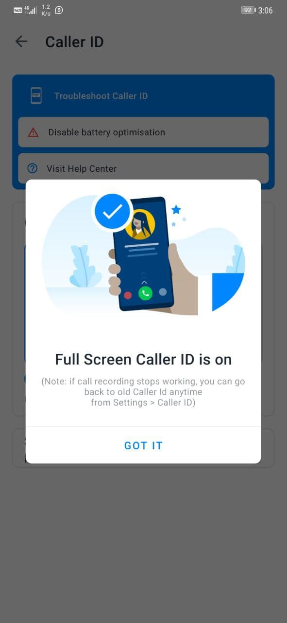 Mga Tip sa Truecaller at Trick- Full-Screen Caller ID