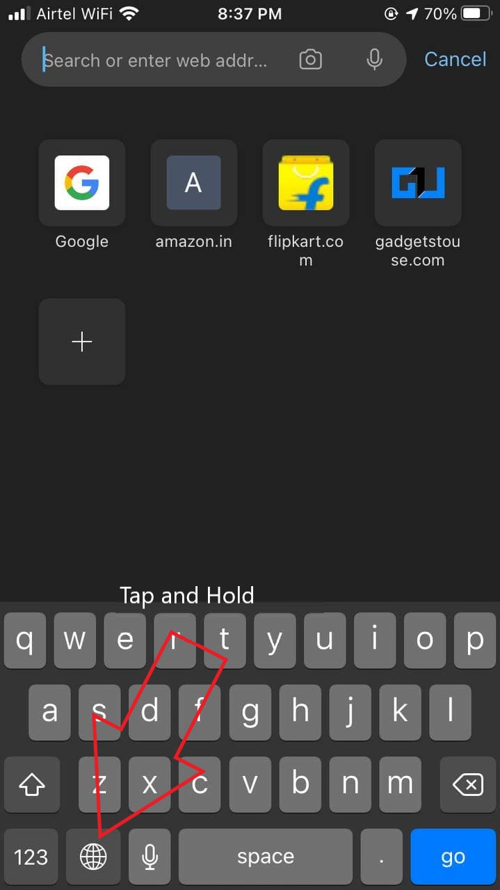 Use o teclado de uma mão no iPhone com iOS 14